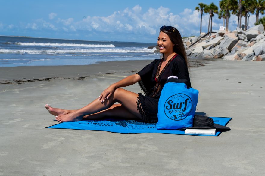sand resistant beach blanket, sand repellent towel, beach blanket that repels sand