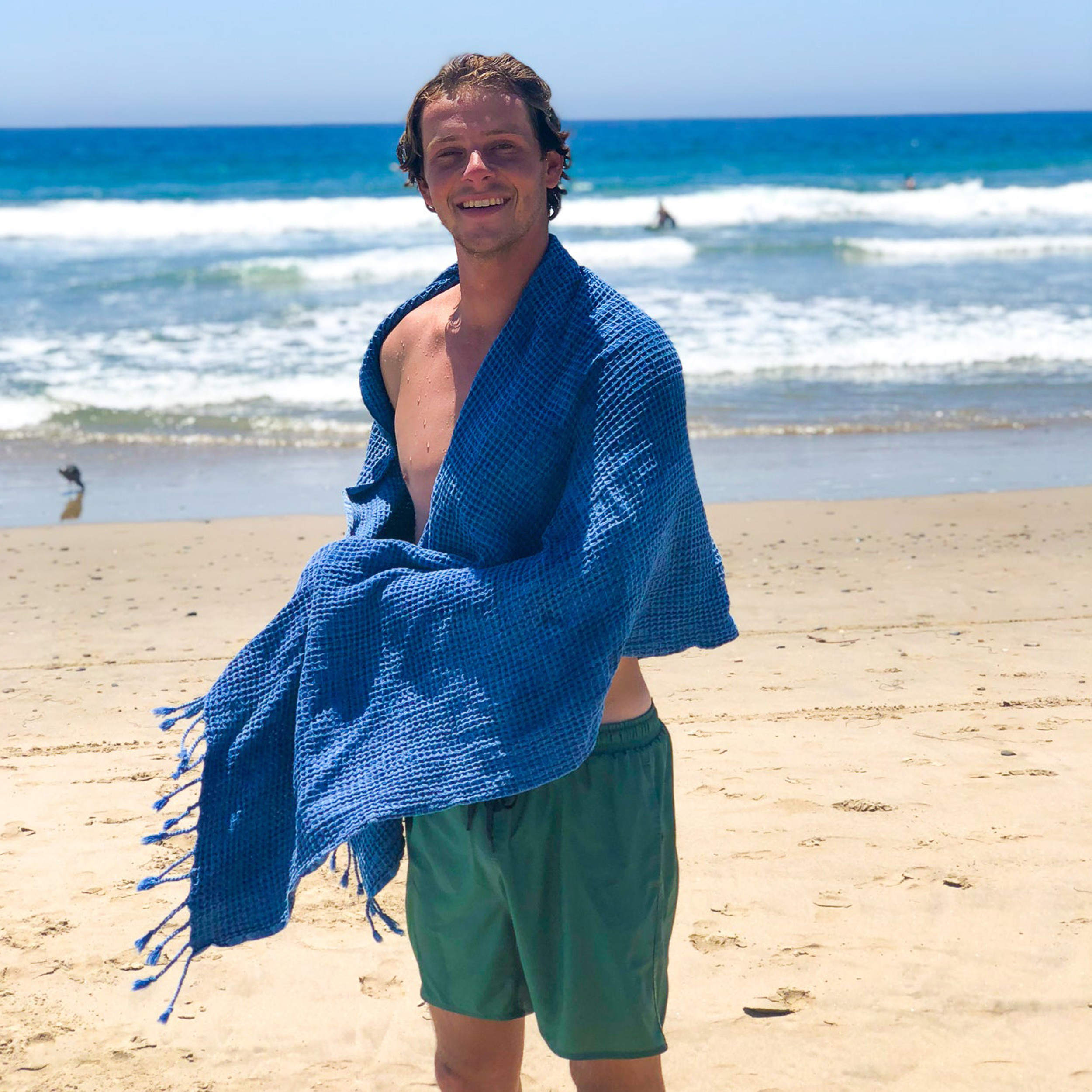 Teema Waffle Weave Beach Towel